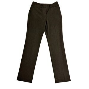 Ann Taylor Factory Womens Size 0 Brown Pinstripe Dress Pants Career Office